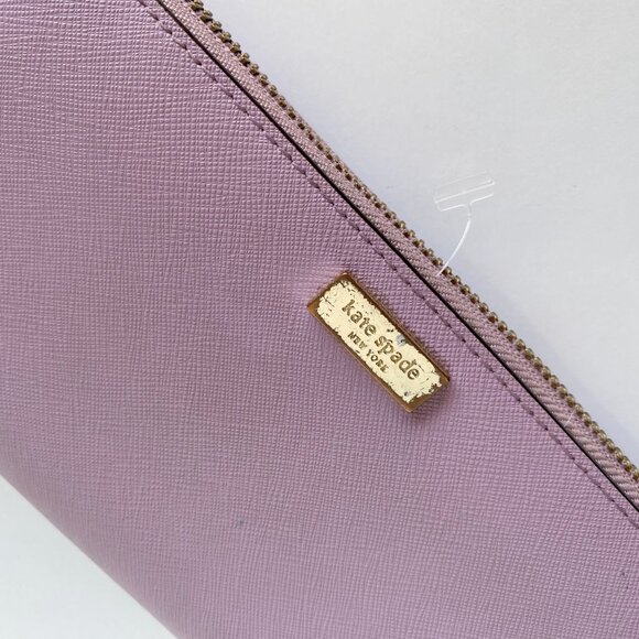 Kate Spade New York Lavender Continental Zip Saffiano Leather Wallet - Picture 6 of 11